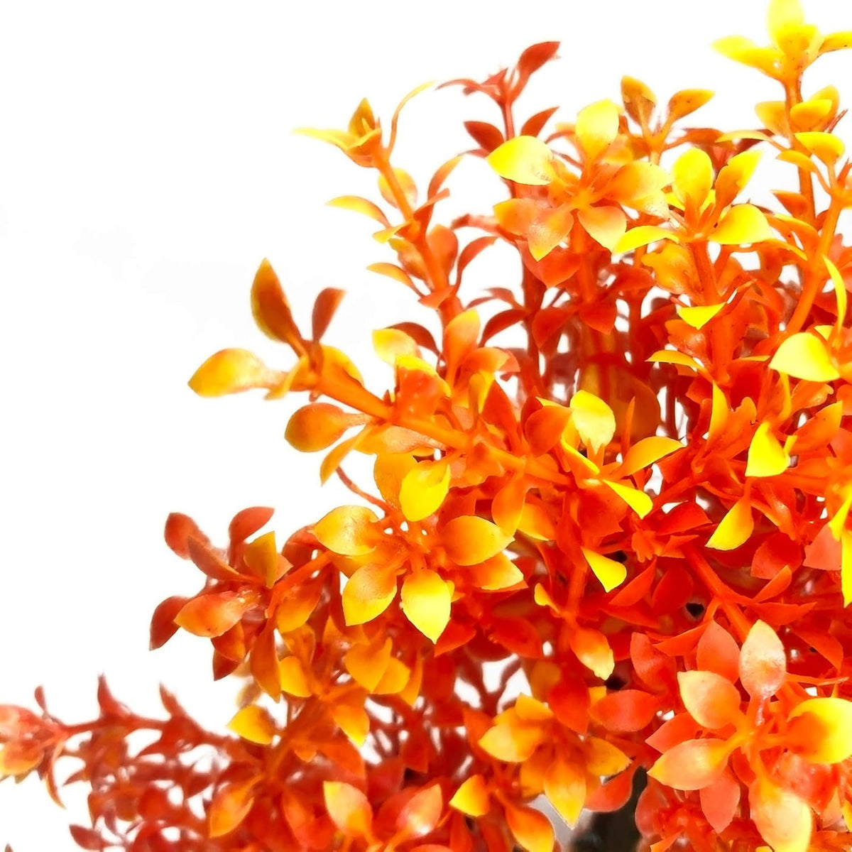 Mipukbay Aquarium Plants Tree - Orange Artificial Plastic Fish Tank Decor, Realistic Ornament Safe