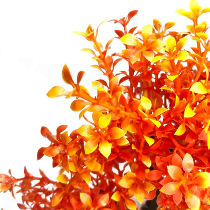Mipukbay Aquarium Plants Tree - Orange Artificial Plastic Fish Tank Decor, Realistic Ornament Safe