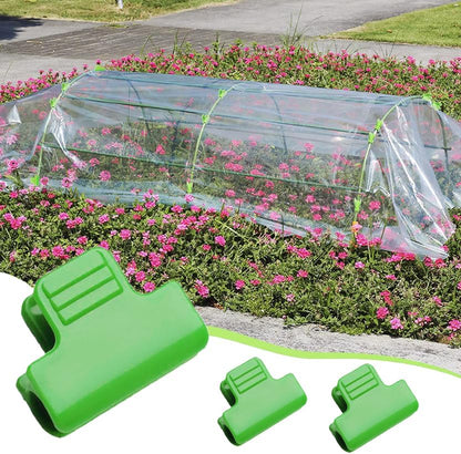 40pcs Garden Hoops for Netting, Greenhouse Clamps, Film Row Cover Netting Tunnel Hoop Clip Frame