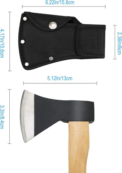 Hatchet Head Sheath Holster, Black Oxford Sheath for 1-1/4Lb Axe, Double Snap Hatchet Protector