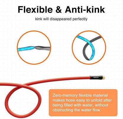 SPECILITE 3/4" Hot/Cold Garden Water Hose 25 ft, -50℉-190℉,Flexible & Lightweight With 3/4" Brass