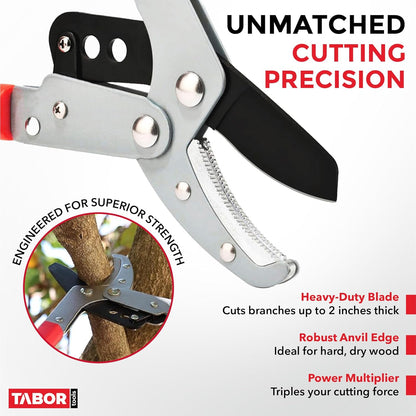 TABOR TOOLS GG22A Telescopic Extendable Anvil Lopper with Compound Action, 27-40 Inch Telescopic