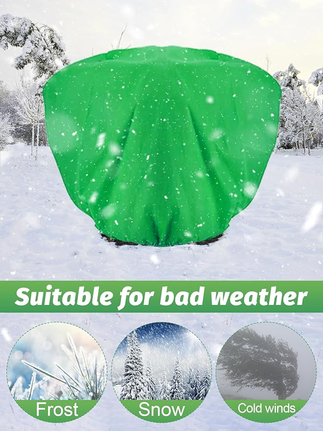 ANPHSIN 2 pcs 9.8ft x 9.8ft Extra Large Plant Covers Freeze Protection- Winter Shrub Plant
