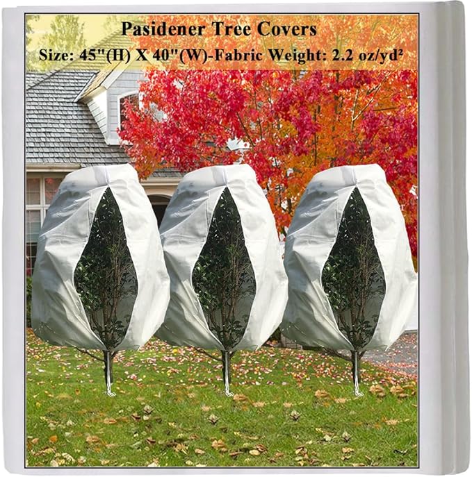 Plant Covers Freeze Protection 3 Packs 45" x40" 2.2oz Tree Covers Frost Plant Covers Freeze Cloth