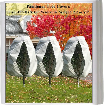 Plant Covers Freeze Protection 3 Packs 45" x40" 2.2oz Tree Covers Frost Plant Covers Freeze Cloth