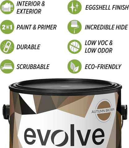 EVOLVE Paint & Primer: Environment-friendly, Low Sheen with One-coat Coverage for Interior &