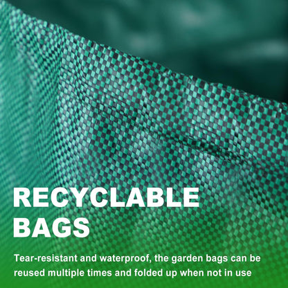 Hugeleaf 3 Packs 72 Gallon Reusable Yard Waste Bags, Collapsible Leaf Bags with Reinforced Handles