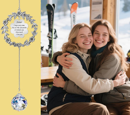 Birthday Sisters Gifts from Sister Brother, Christmas, Birthday, Valentines Day, Suncatcher Gifts