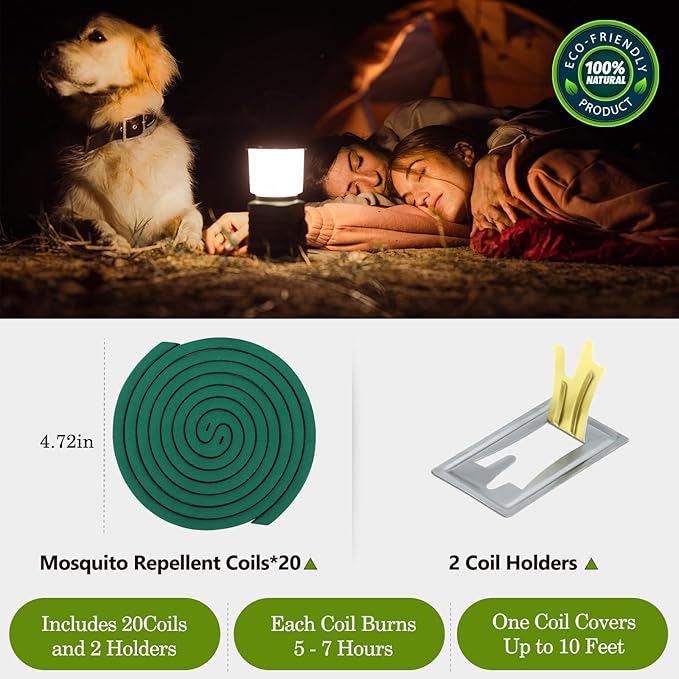 Mosquito Repellent Coils -Mosquito Repellent Outdoor Patio Fresh Scent,Use Reaches Up to 10 feet