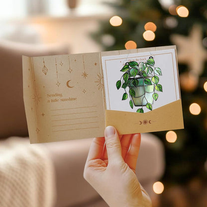 Cascading Ivy Leaf Acrylic Suncatcher Stained Glass Effect Window Car Hanging Christmas Ornament