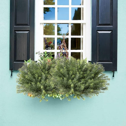 Artificial Rosemary Stems Fake Greenery Plants Faux Bushes Shrubs in Frosted Green for Decor Home