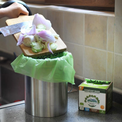 GreFusion Compostable Trash Bags for Kitchen Compost Bin 1.2 Gallon,150 Count,Compost Bags Small