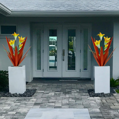 Homight Metal Agave Plant Outdoor Decoration Lily Mexican Yard Art Garden Gift Home Decor Hand