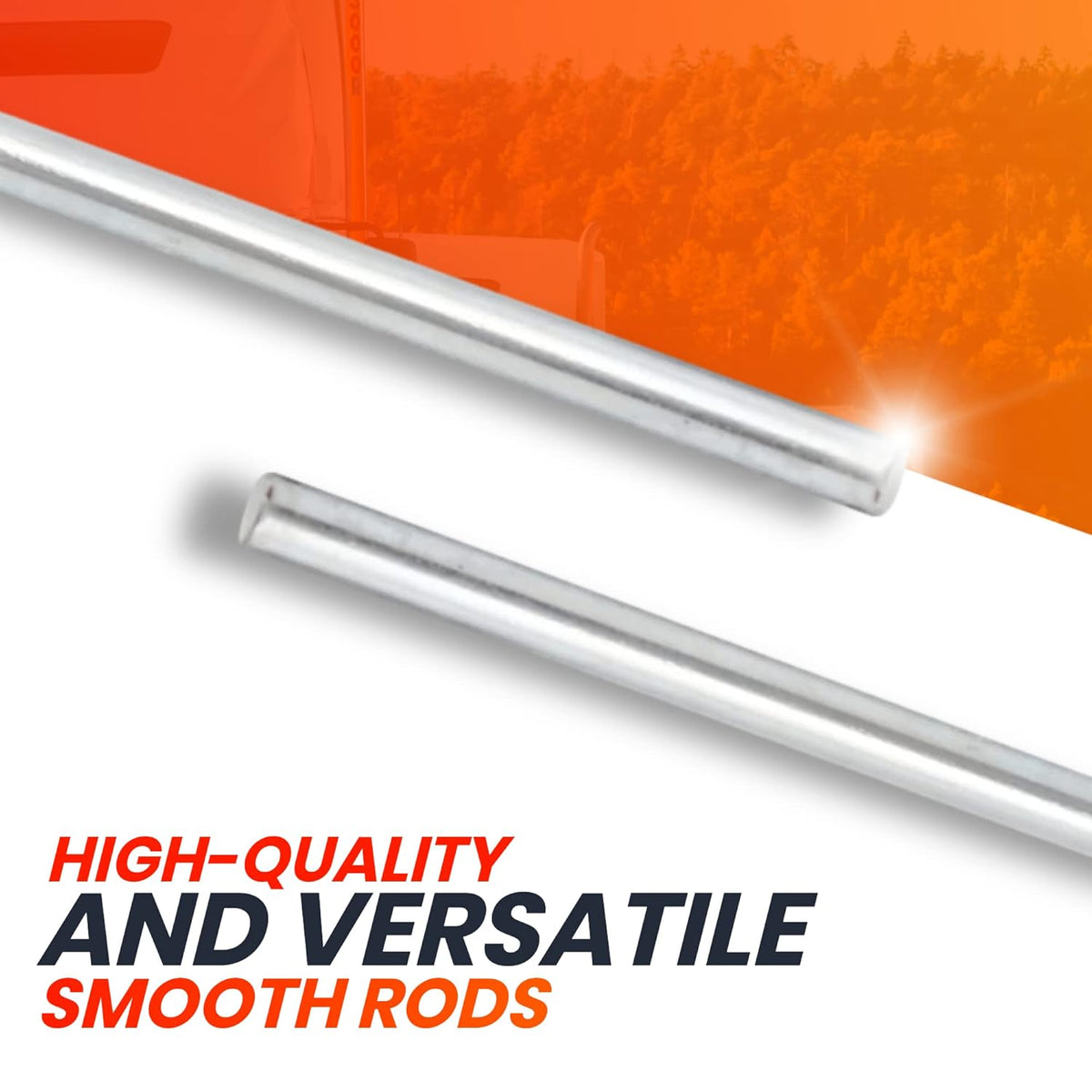 AR-PRO (2-Pack) 5/8” x 36” Zinc Plated Steel Rods Designed for Use as an Axle Shaft on Hand Trucks