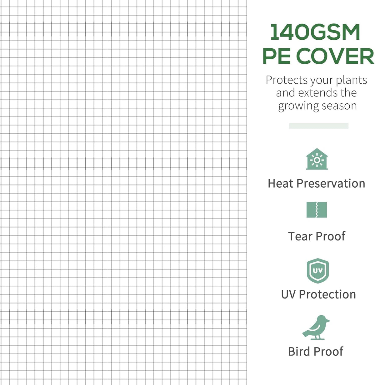 Outsunny 11.5' x 10' x 6.5' Walk-in Tunnel Greenhouse, Green House with Zippered Mesh Door, 7 Mesh