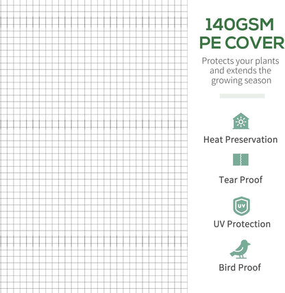 Outsunny 11.5' x 10' x 6.5' Walk-in Tunnel Greenhouse, Green House with Zippered Mesh Door, 7 Mesh