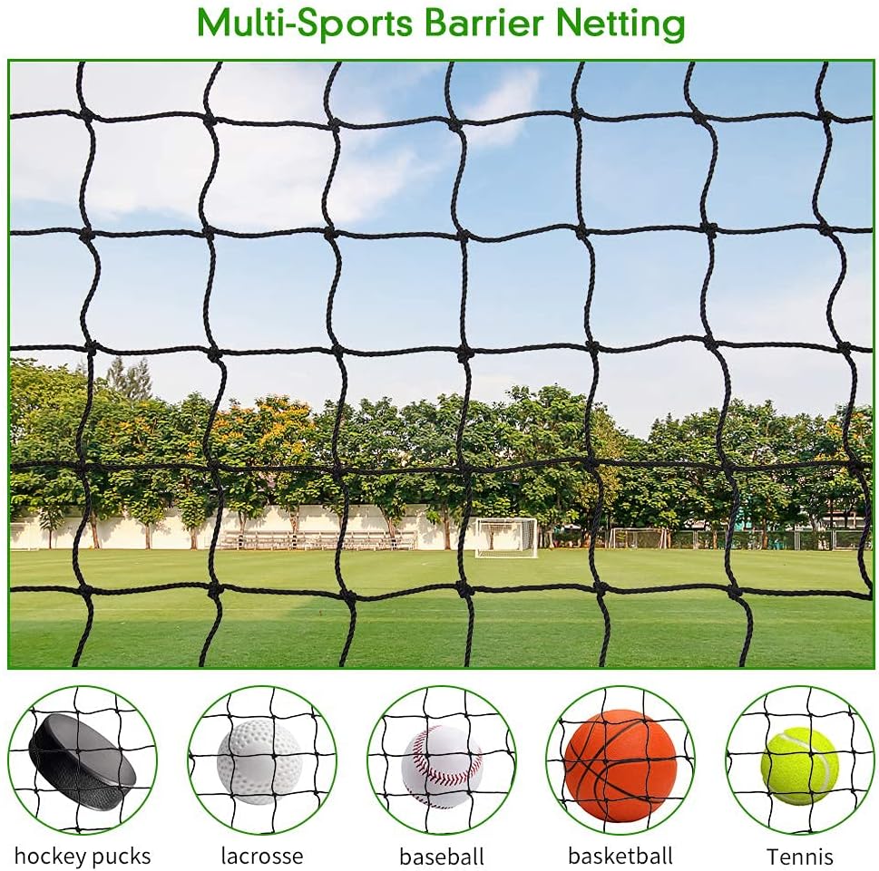 Baseball Softball Backstop Nets, Heavy Duty Sports Netting Barrier #18 Baseball Netting
