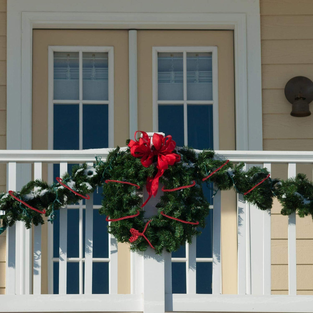 Shappy 6 Pieces Christmas Garland Banister Ties Christmas Decorative Reusable and Flexible Twist