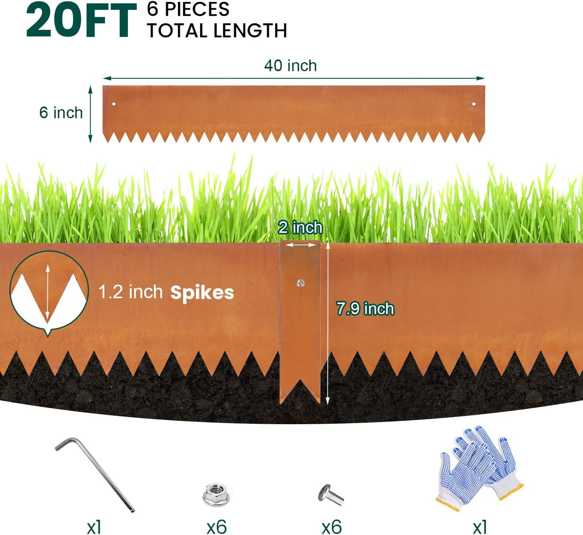 Corten Steel Landscape Edging Steel Landscaping Edging Metal Garden Edging Lawn Edge Border Rust