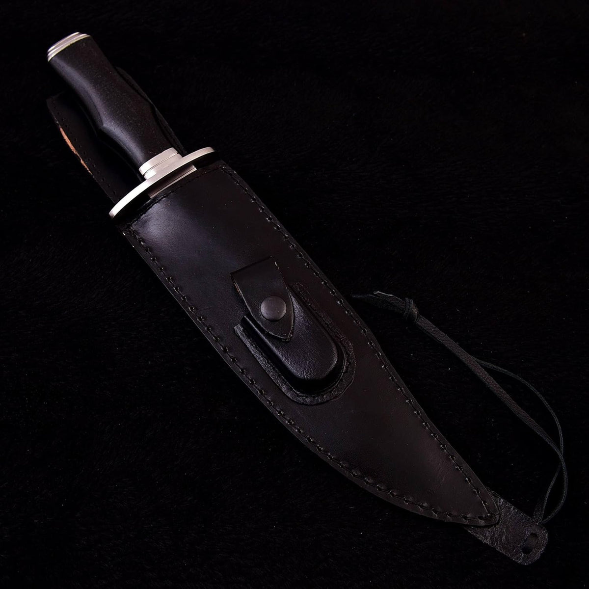 Survival Hunting Knife with Sheath, Handmade 15-inch Full Tang D2 Fixed Blade Tactical Bowie Knife
