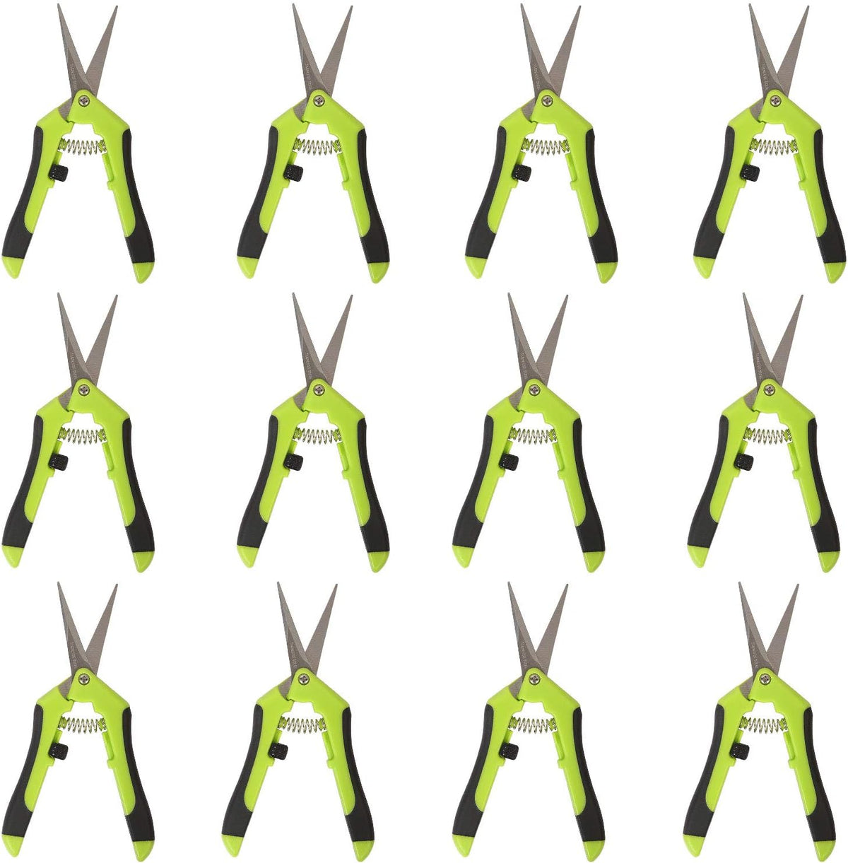 KEILEOHO 12 Pack 6.5 Inch Bud Trimming Scissors, Professional Stainless Steel Gardening Hand