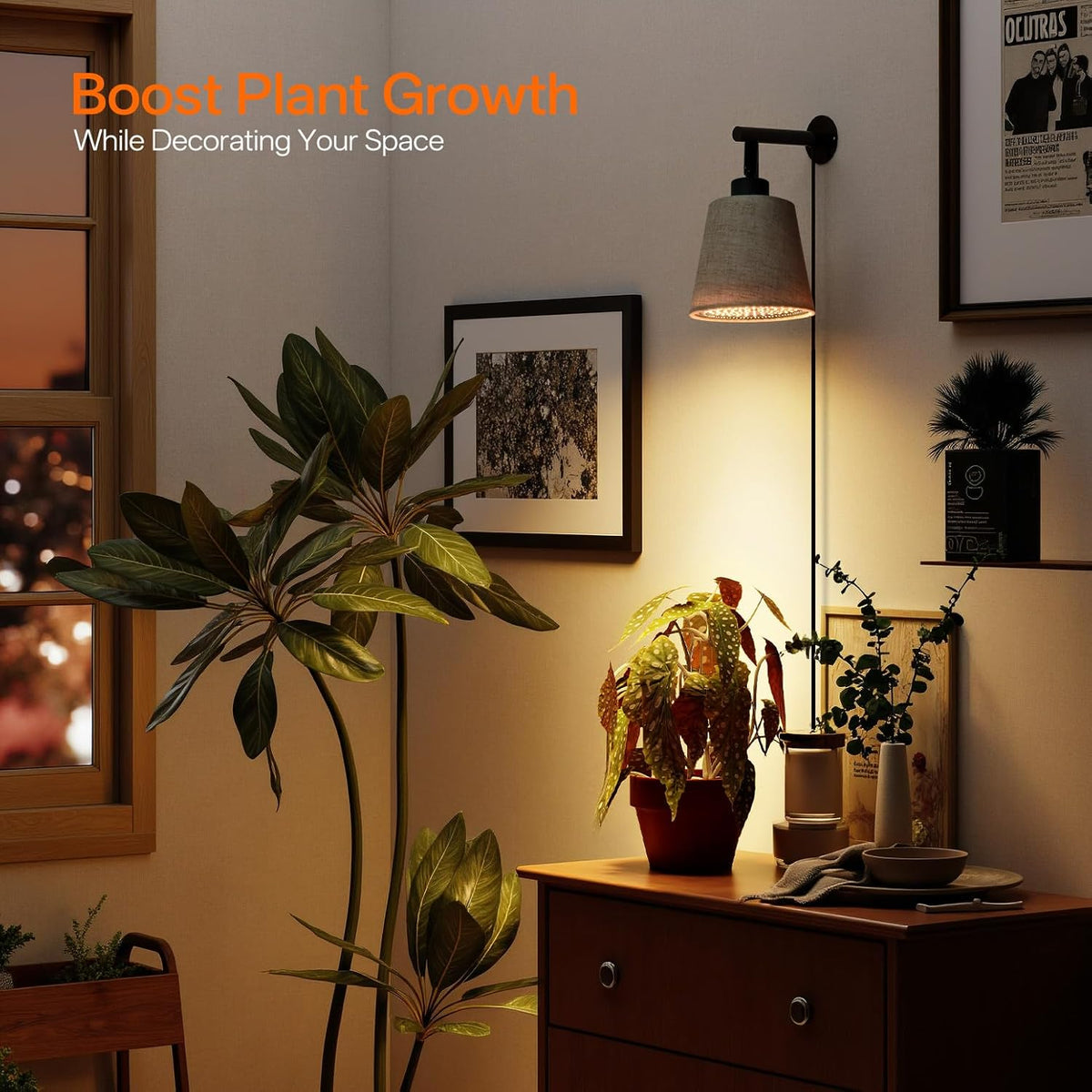 Bstrip Hanging Grow Lights for Indoor Plants, 25W Full Spectrum, 4H/9H/14H Timer, 3000K