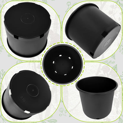10 Gallon Nursery Pots Plastic Container Injection Molded Pot for Plants Flexible with Drainage