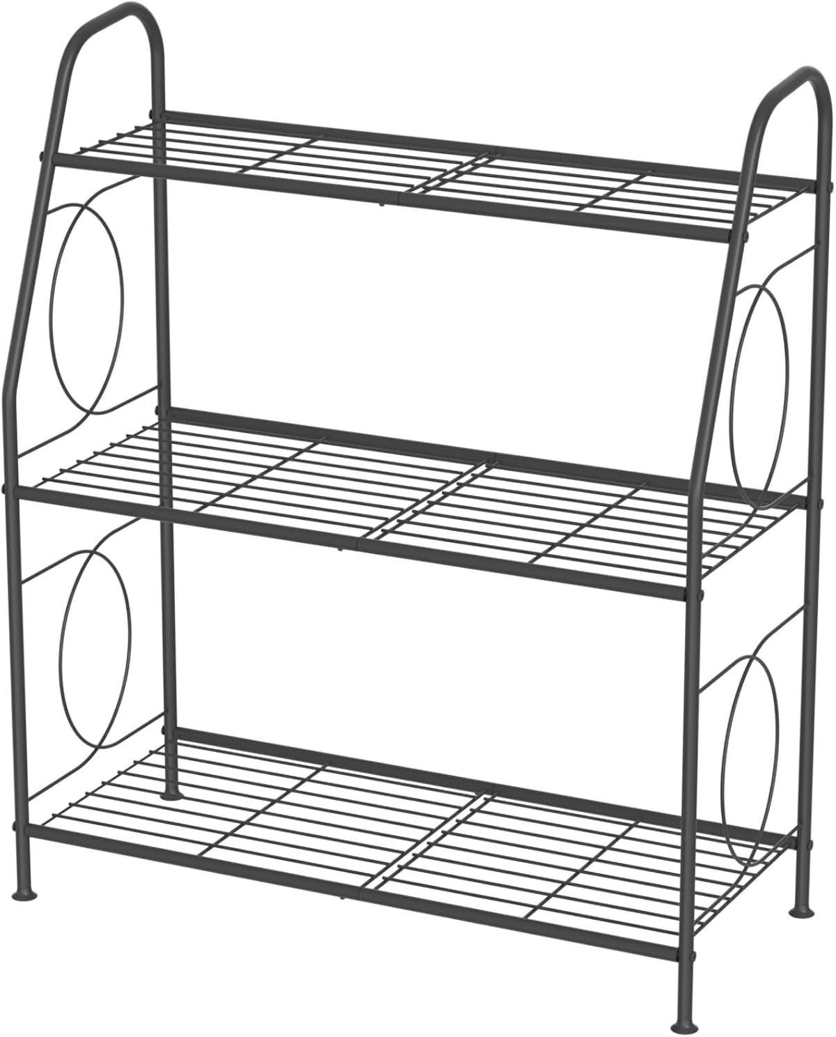 Plant Stand, 3 Tier Plant Shelf for Indoor Outdoor, Heavy Duty Metal Outdoor Plant Stand Holder