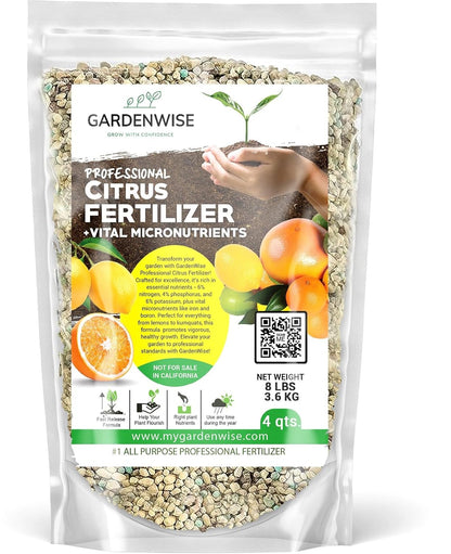 Professional Citrus Fertilizer + Vital Micronutrients; Perfect Balanced NPK for All Citrus; for