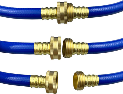 PVC Garden Hose 1/2 Inch Green Heavy Duty Water Hose with Solid Brass Fittings,No Leaking