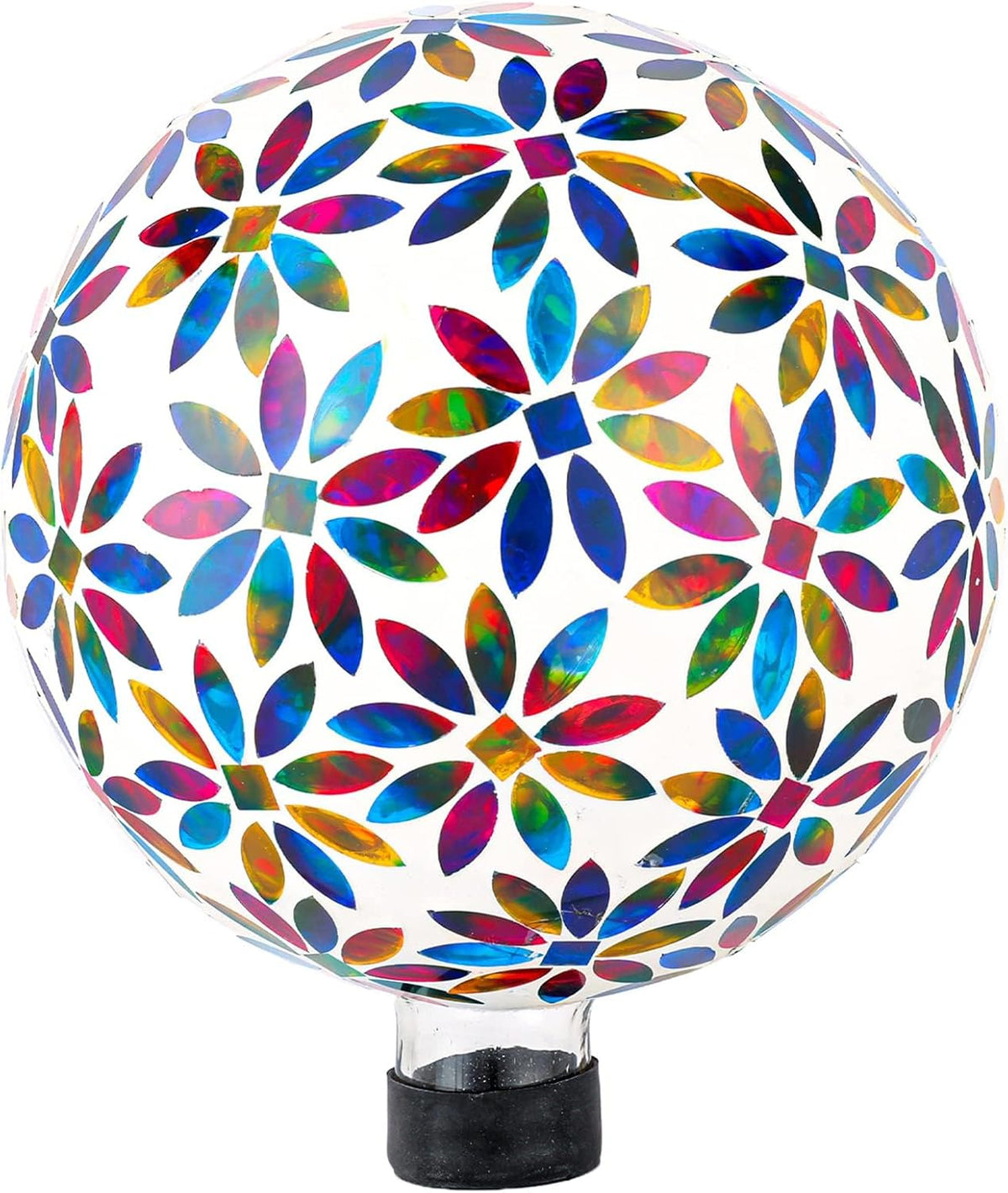 VCUTEKA Gazing Ball, Glass Mosaic Gazing Balls Sphere for Garden Lawn Outdoor Ornament Yard