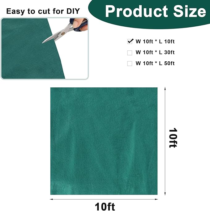NNG 10x10ft Plant Covers Freeze Protection Frost Blankets 1.35oz/yd² Non-Woven Fabric Floating Row
