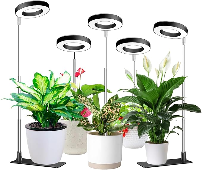 Grow Lights for Indoor Plants, Full Spectrum Plant Lights for Indoor Growing, Height Adjustable