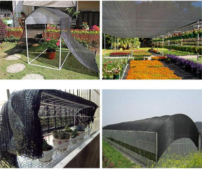 winemana 40% Black Shade Cloth, 10 x 12 FT Durable Mesh Tarp with Grommets, Resistant Garden Sun