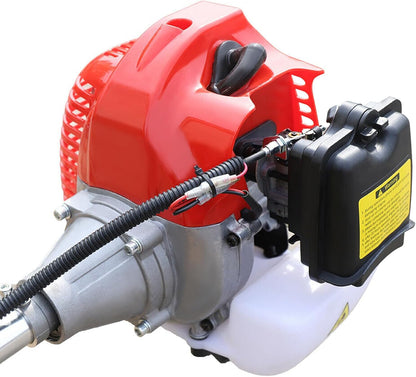 Gas Powered Tiller Cultivator 42.7CC 2-Stroke Handheld Garden Rotary Cultivator Rototiller Cordless