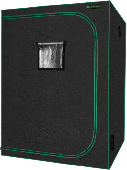 MELONFARM 57"x57"x80'' Grow Tent, High Reflective 600D Diamond Mylar Canvas with Observation Window