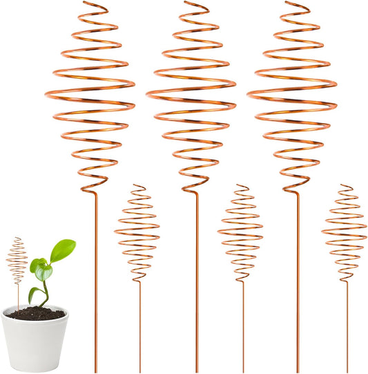 NACHLYNN 6 Pack Electroculture Plant Stakes Pure Long Copper Garden Stakes Soft Copper Electro