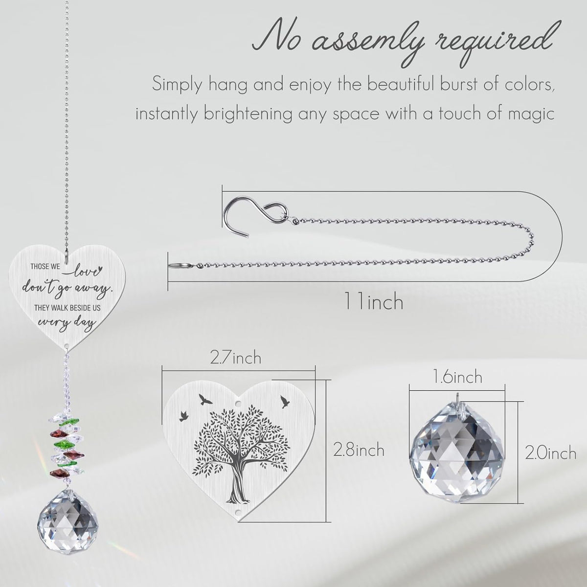 Memorial Crystal Suncatcher,Sympathy Gifts for Loss of Loved One,Bereavement Gift Idea,in Loving