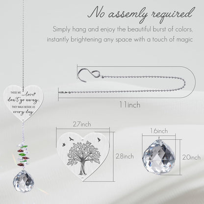Memorial Crystal Suncatcher,Sympathy Gifts for Loss of Loved One,Bereavement Gift Idea,in Loving