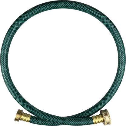 PVC Garden Hose 1/2 Inch Green Heavy Duty Water Hose with Solid Brass Fittings,No Leaking