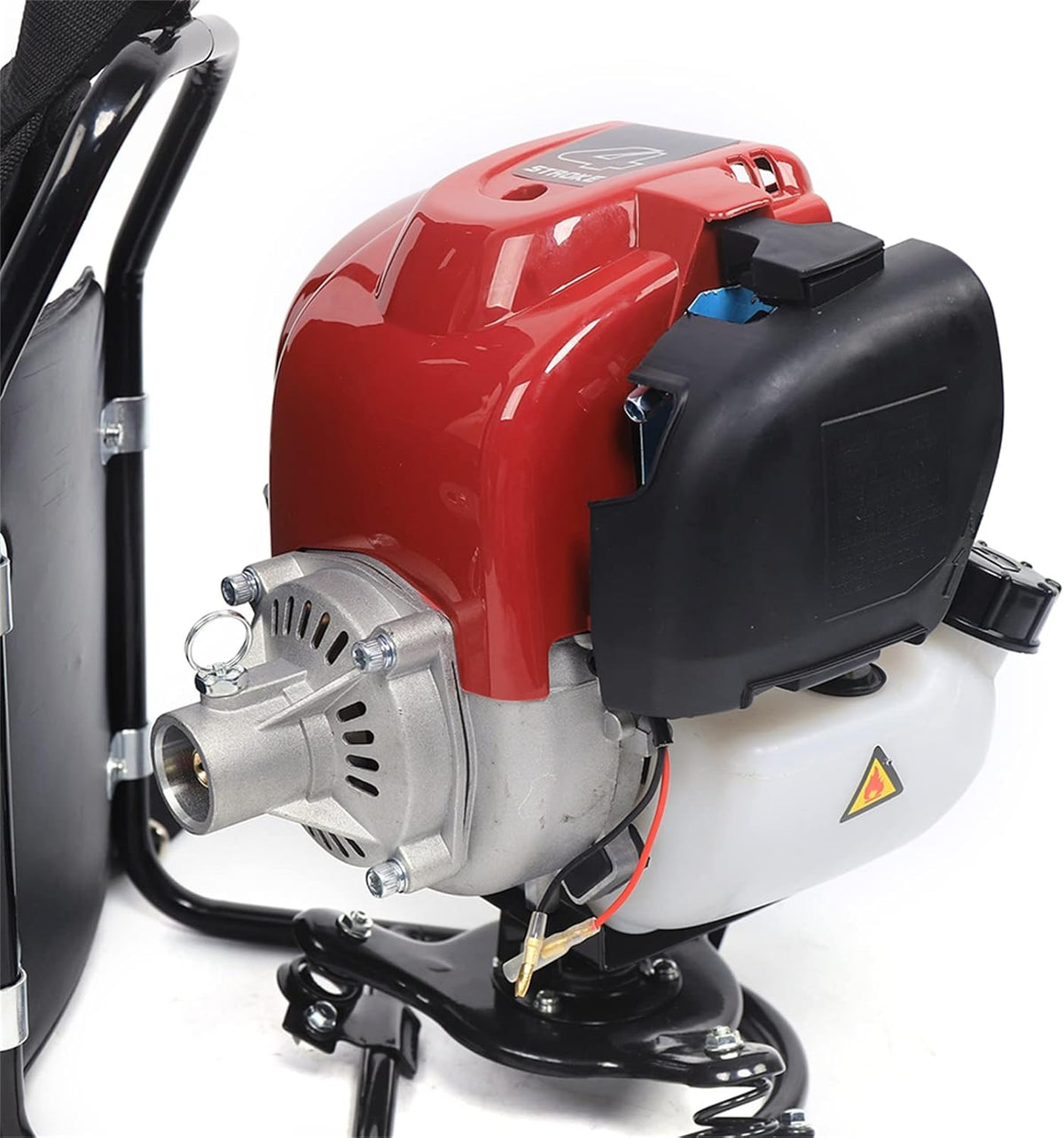 Lawn Mower, 3-in-1 4 Stroke Gasoline Backpack Tiller Grass Weeding Trimmer, 1.4HP Air-Cooled Engine