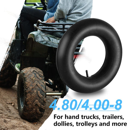 4.80/4.00-8" 4.80 x 4.00-8 Inner Tubes (2 Pack) with TR-13 Straight Valve Stem,for Wheelbarrows