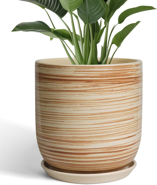 12 Inch Pots for Plants - Ceramic Planters for Indoor Plants, Large Planter Pot for Home Garden