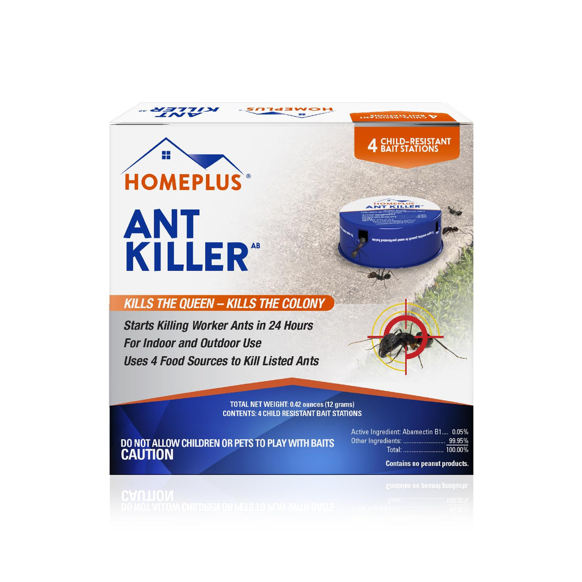 Homeplus™ Ant Killer AB, Metal Bait Station, Ants Killer for House, Ant Traps Indoor & Outdoor, 12