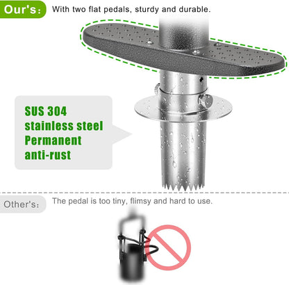 Dolibest 3-in-1 Sod Plugger & Bulb Planter Tool - Depth Adjust (3-6'') Stainless Steel Sharp