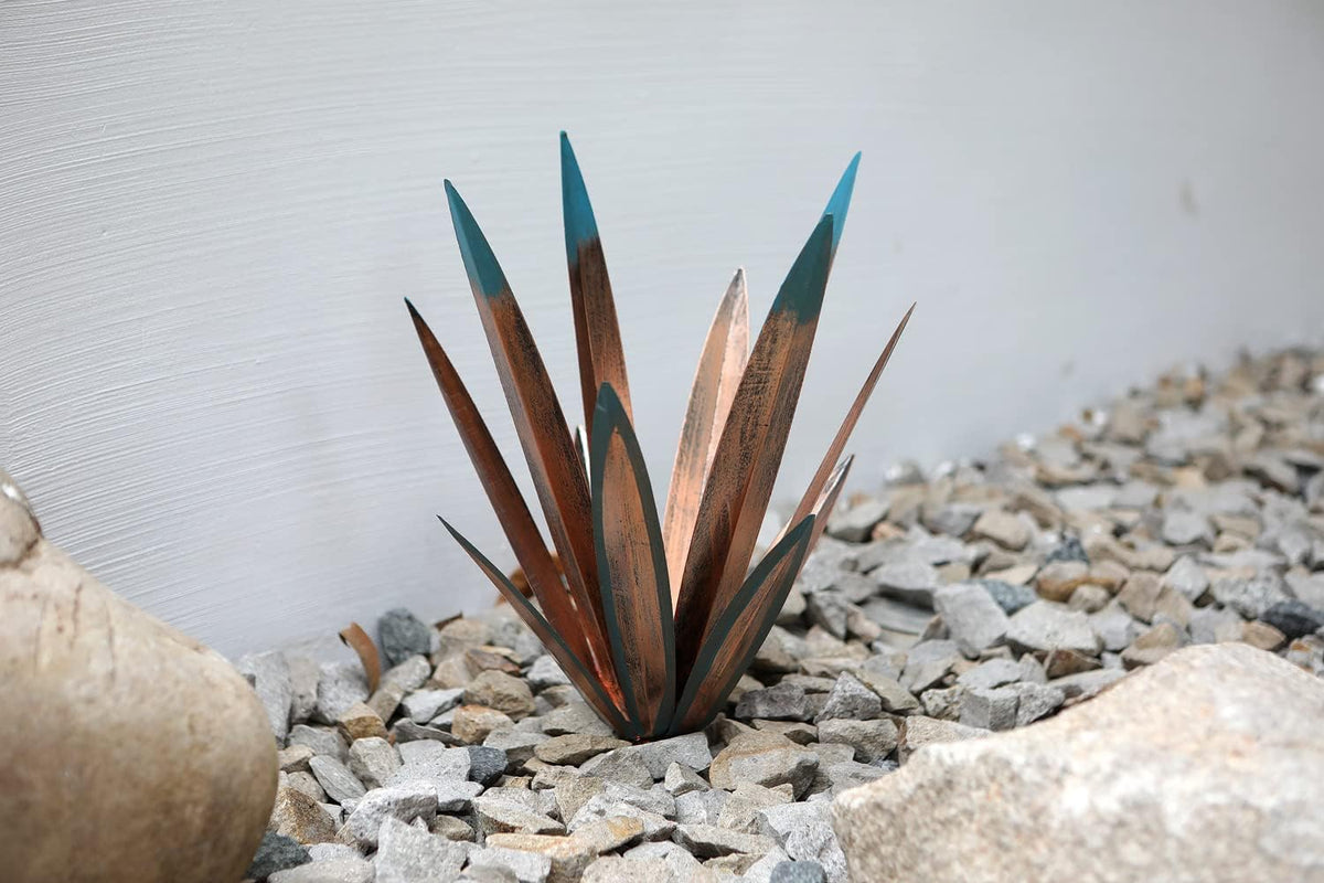 Homight Metal Agave Plants Outdoor Decor Mexican Yard Art Plants Garden Decor for Outside Metal Art