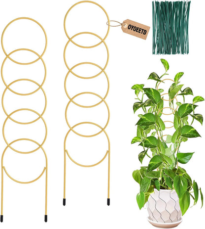 17.5 Inch Indoor Plant Trellis for Climbing Plants,Metal Trellis,Small Garden Trellis for Potted