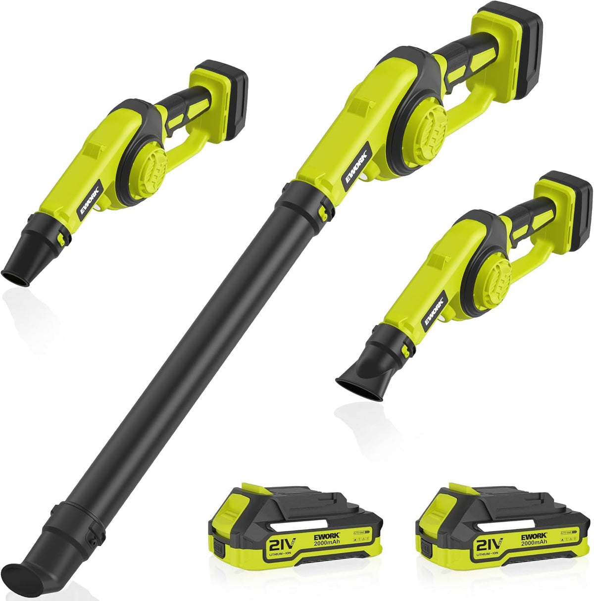EWORK Small Leaf Blower Cordless 21V Powerful 200 MPH Mini Electric Leaf Blower with Battery and