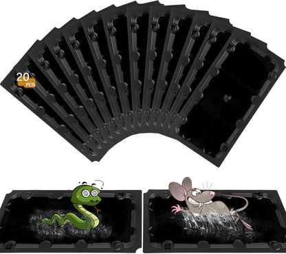20 Pack Sticky Mouse Trap Rat Traps Indoor, Peanut Taste Pheromone Mouse Traps Indoor for Home