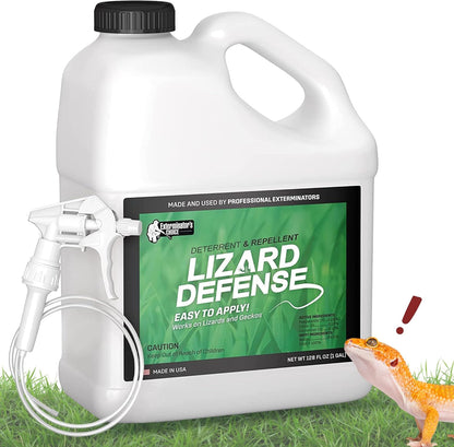 Exterminators Choice Gecko & Lizard Defense Spray - 1 Gallon (128 Fl Oz) White Unscented - Natural
